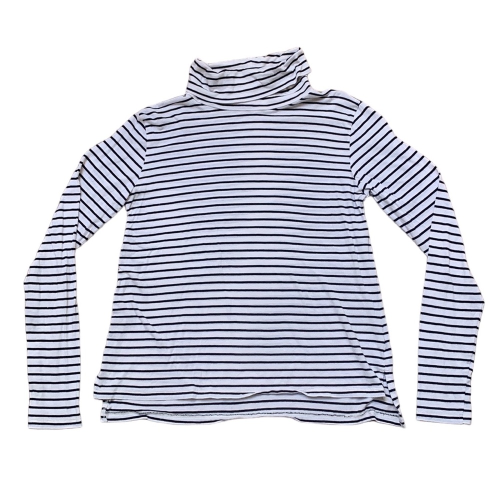 🎉 ABOUND White Black Stripe Turtleneck Top, size S